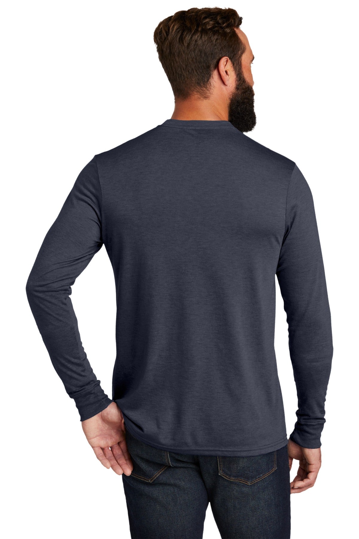 Custom Embroidered Allmade  Unisex Tri-Blend Long Sleeve Tee AL6004,Rebel Blue