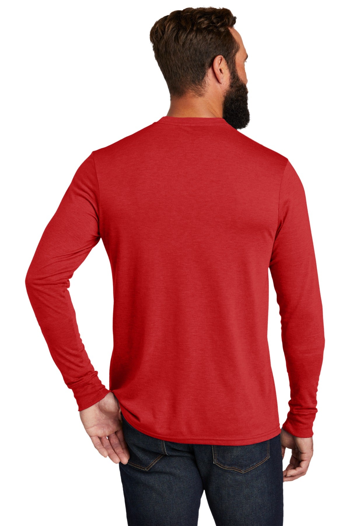 Custom Embroidered Allmade  Unisex Tri-Blend Long Sleeve Tee AL6004,Rise Up Red