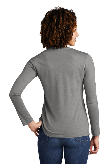 Custom Embroidered Allmade   Women's Tri-Blend Long Sleeve Tee AL6008,Aluminum Grey