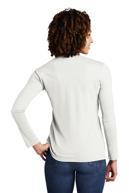Custom Embroidered Allmade   Women's Tri-Blend Long Sleeve Tee AL6008,Fairly White