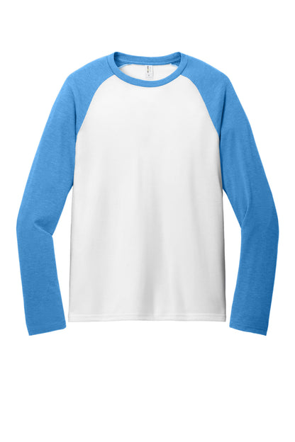 Custom Embroidered AllMade T-Shirts  in Azure Blue/ Bright White