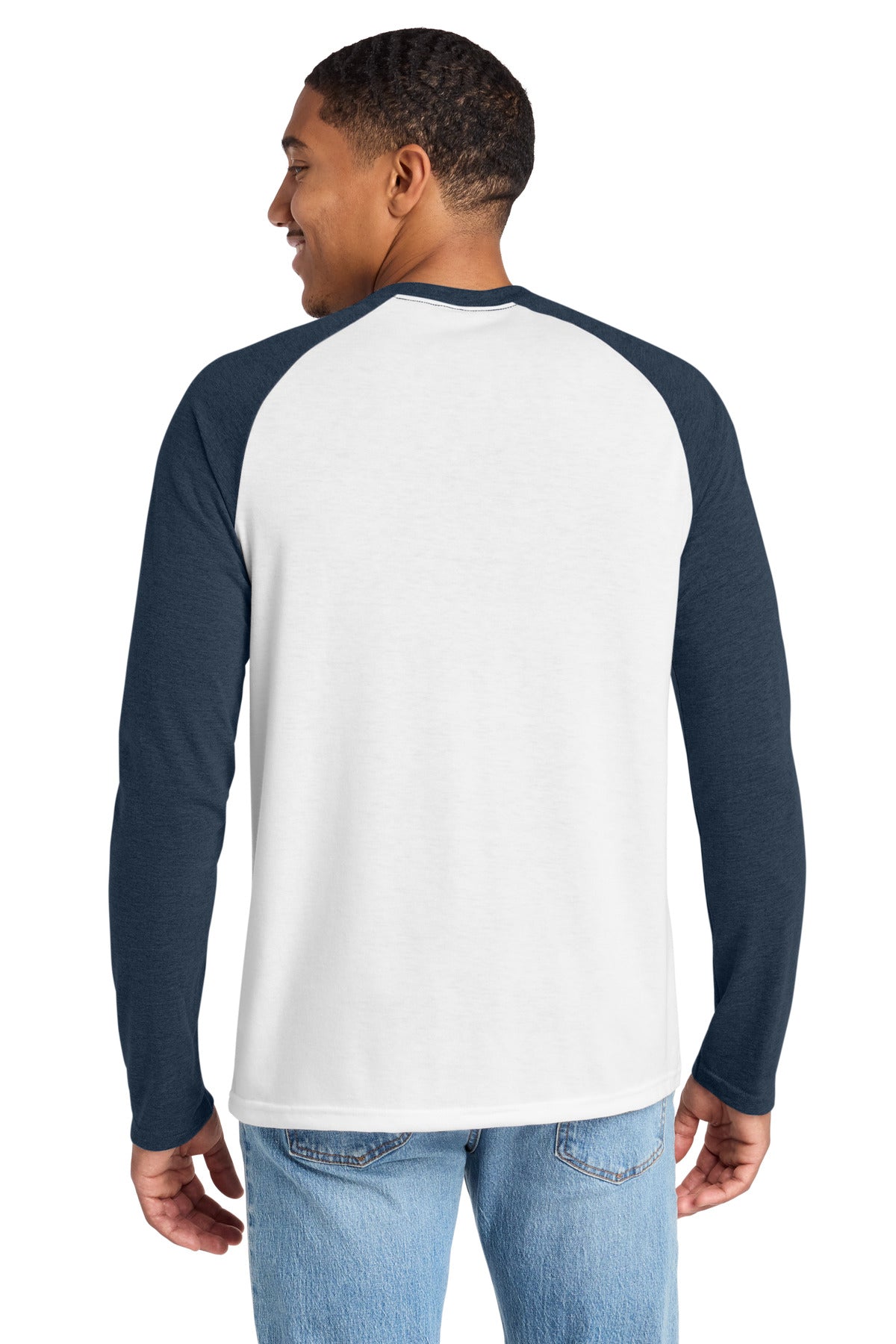 Custom Embroidered AllMade T-Shirts  in Rebel Blue/ Bright White
