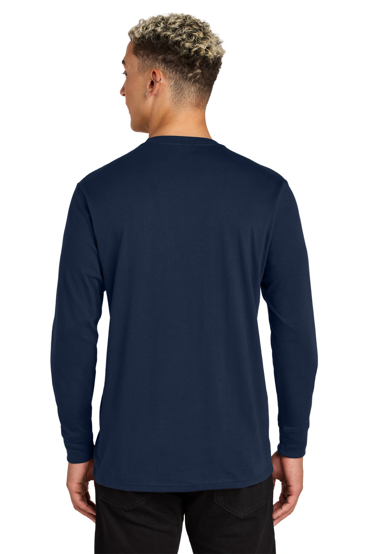 Custom Embroidered Allmade Unisex Long Sleeve Organic Cotton Tee AL6104,Night Sky Navy