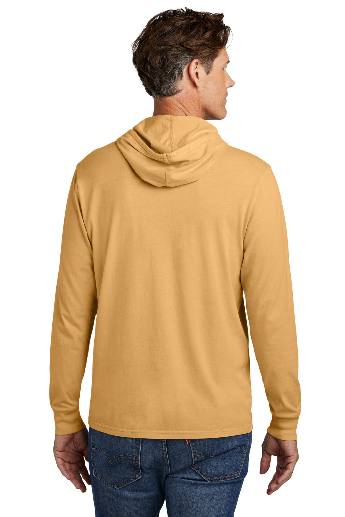 Custom Embroidered Allmade Unisex Mineral Dye Organic Cotton Hoodie Tee AL6305,Golden Wheat