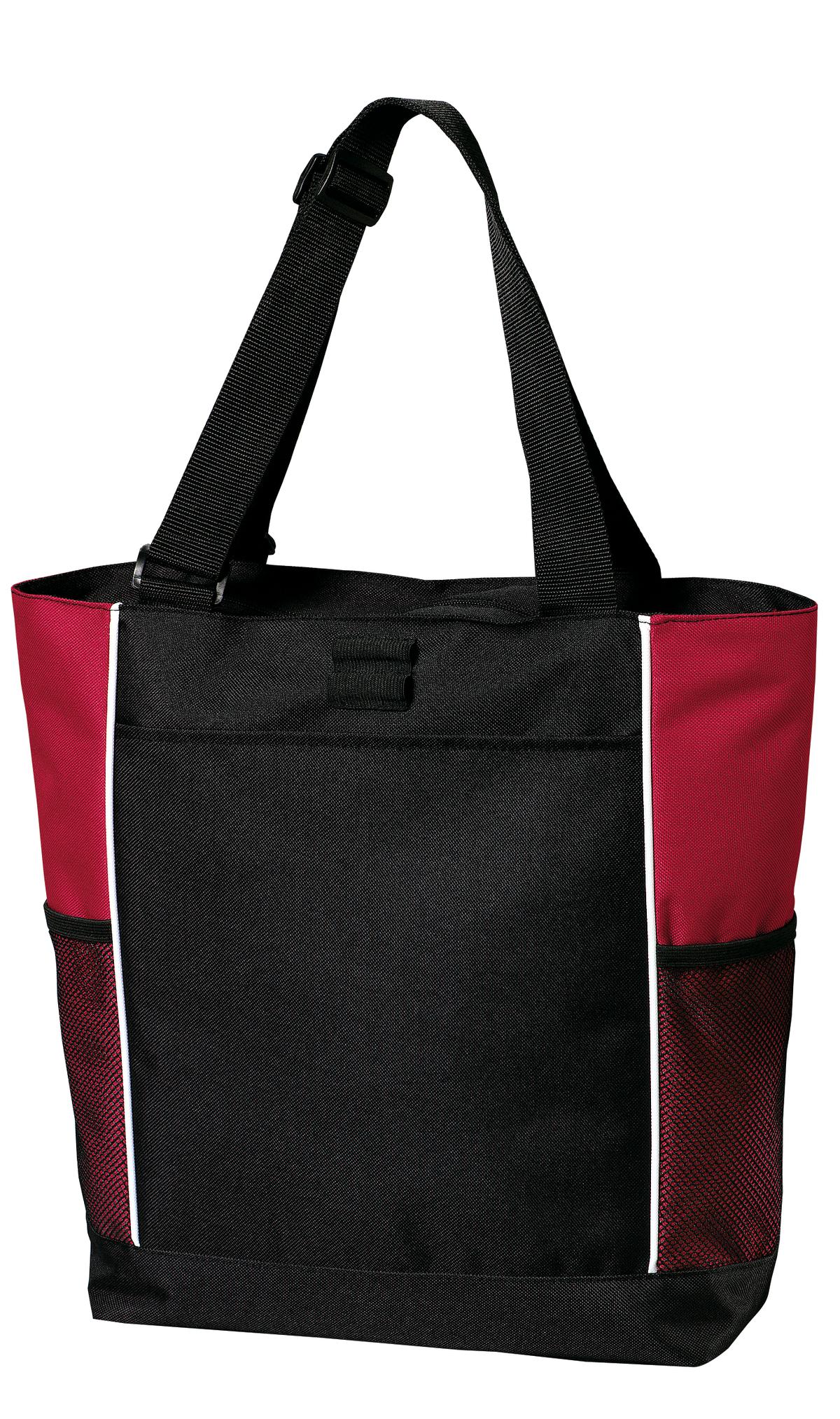 Custom Embroidered Port Authority Bags in Black/ Red