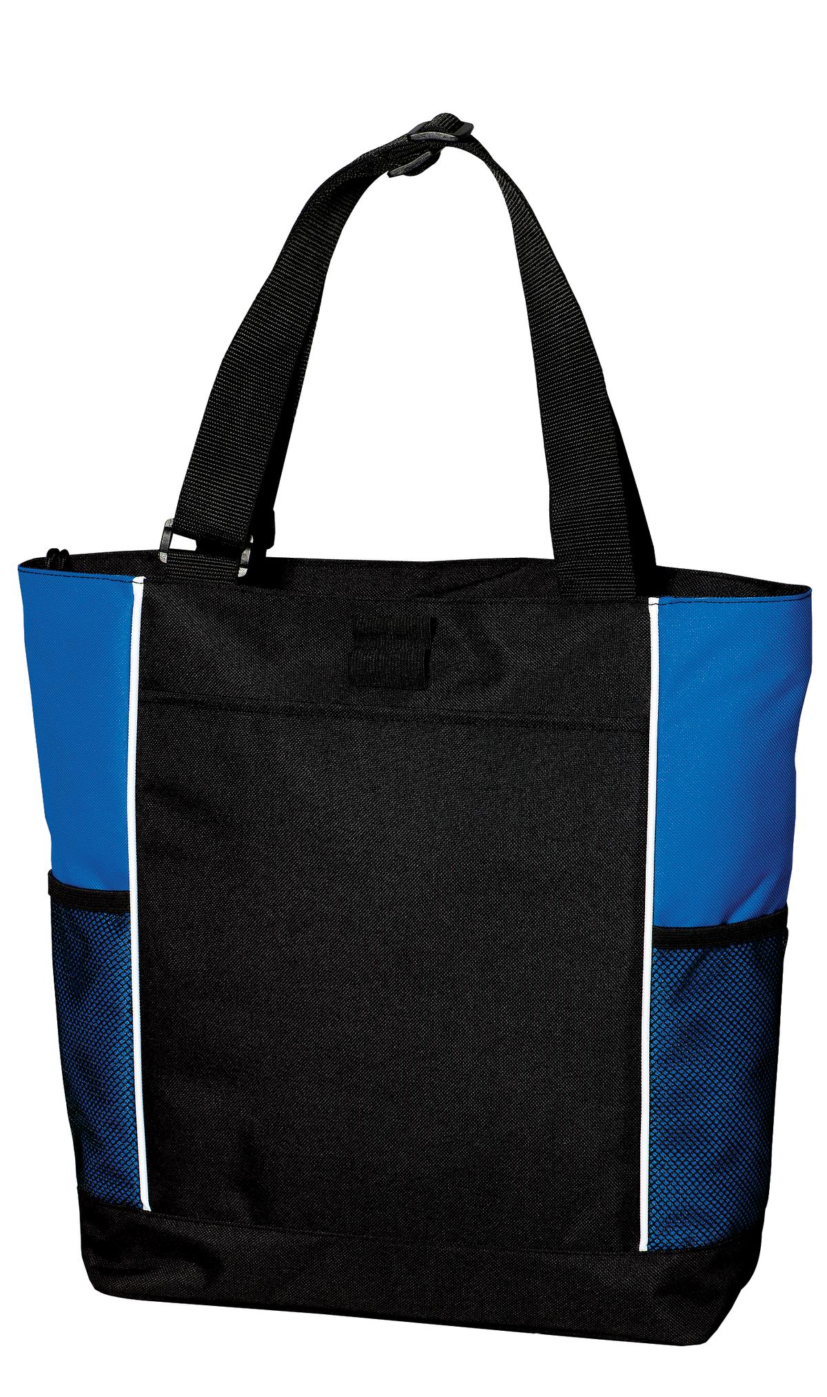 Custom Embroidered Port Authority Bags in Black/ Royal