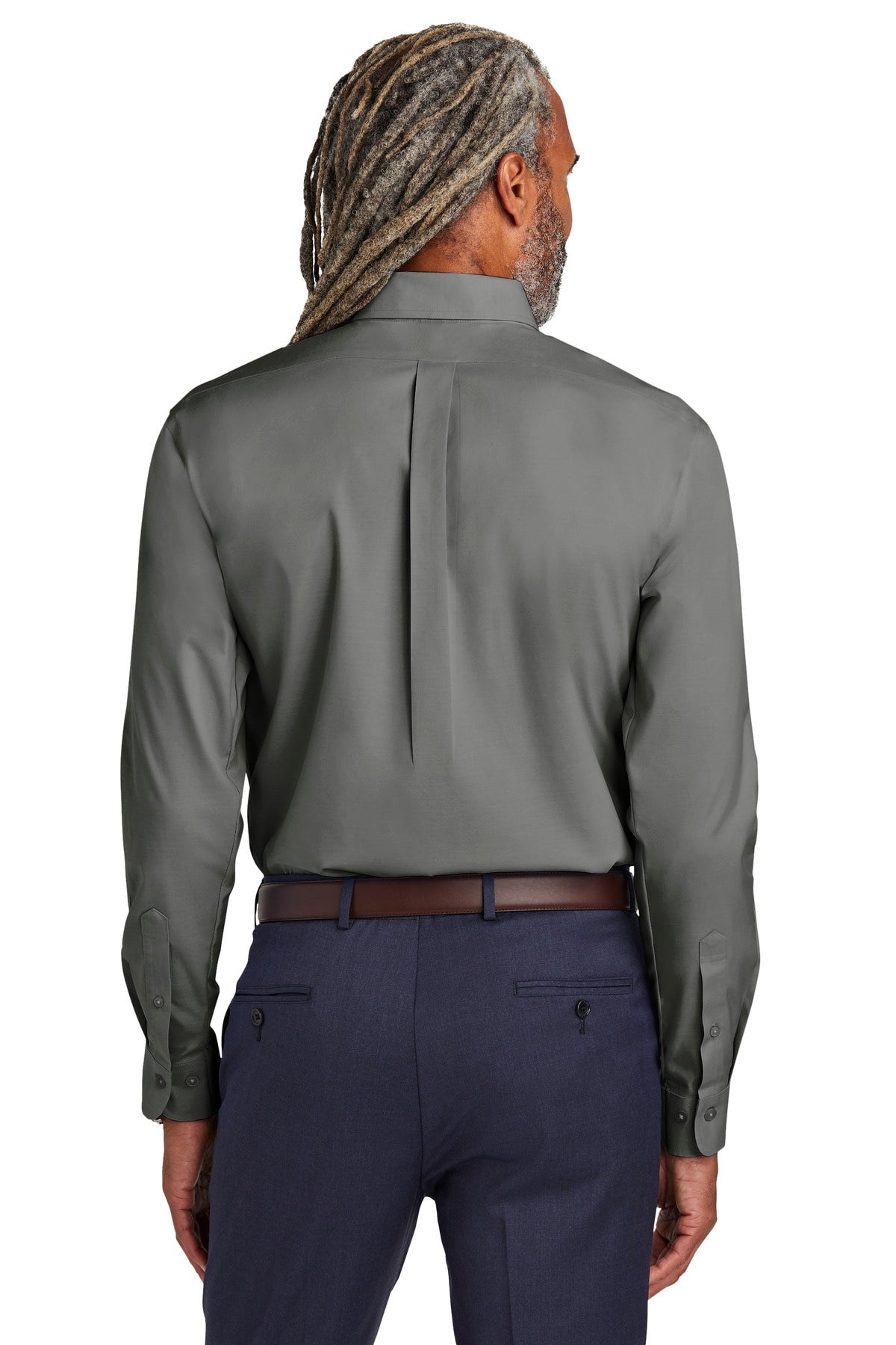Custom Embroidered Brooks Brothers Wrinkle-Free Stretch Pinpoint Shirt BB18000,Deep Black