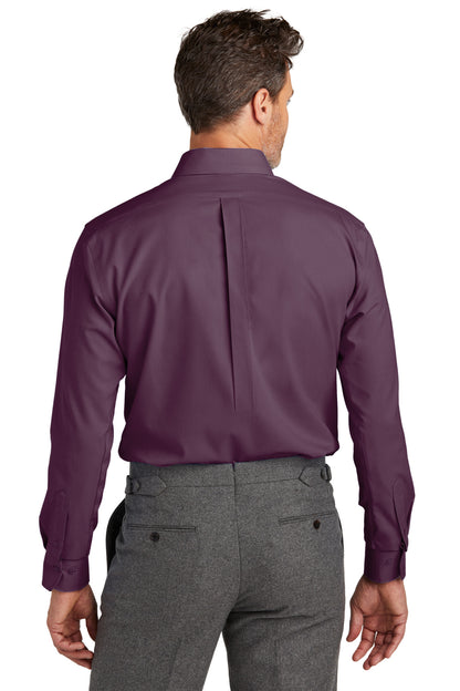 Custom Embroidered Brooks Brothers Wrinkle-Free Stretch Nailhead Shirt BB18002,Navy Blazer/ Vintage Port