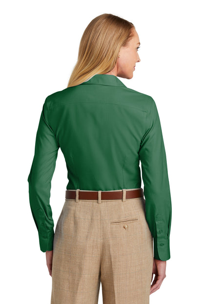 Custom Embroidered Brooks Brothers Women's Wrinkle-Free Stretch Nailhead Shirt BB18003,Club Green