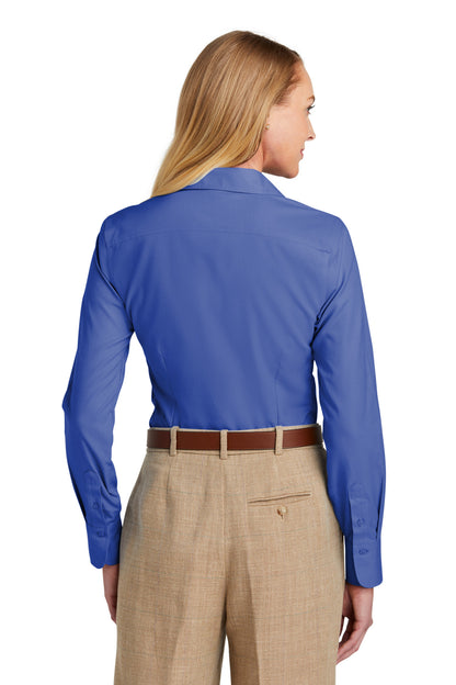 Custom Embroidered Brooks Brothers Women's Wrinkle-Free Stretch Nailhead Shirt BB18003,Cobalt Blue