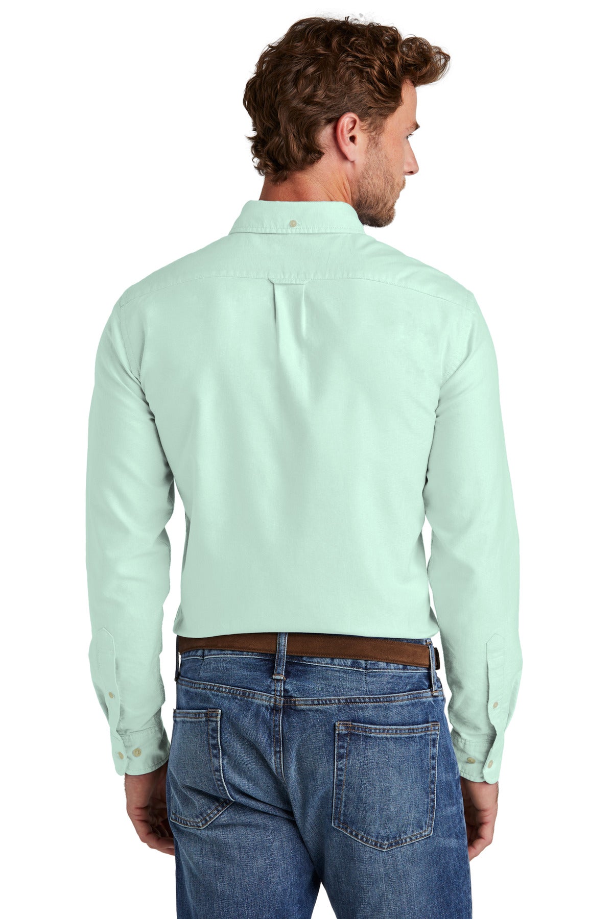Custom Embroidered Brooks Brothers Casual Oxford Cloth Shirt BB18004,Soft Mint