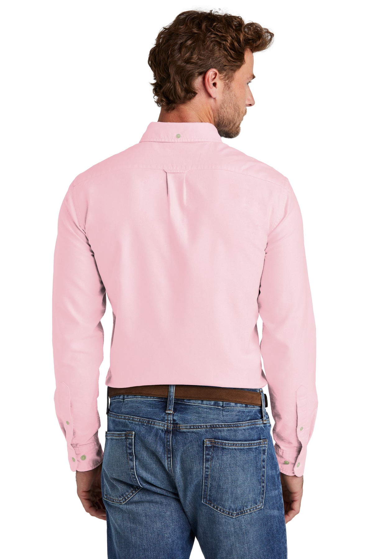 Custom Embroidered Brooks Brothers Casual Oxford Cloth Shirt BB18004,Soft Pink