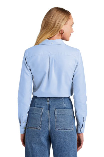 Custom Embroidered Brooks Brothers Women's Casual Oxford Cloth Shirt BB18005,Newport Blue