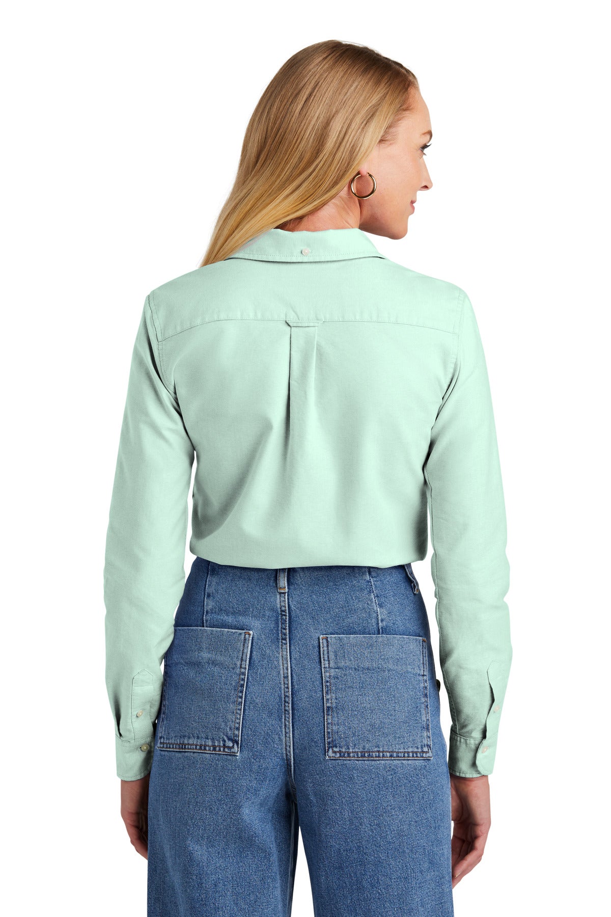 Custom Embroidered Brooks Brothers Women's Casual Oxford Cloth Shirt BB18005,Soft Mint