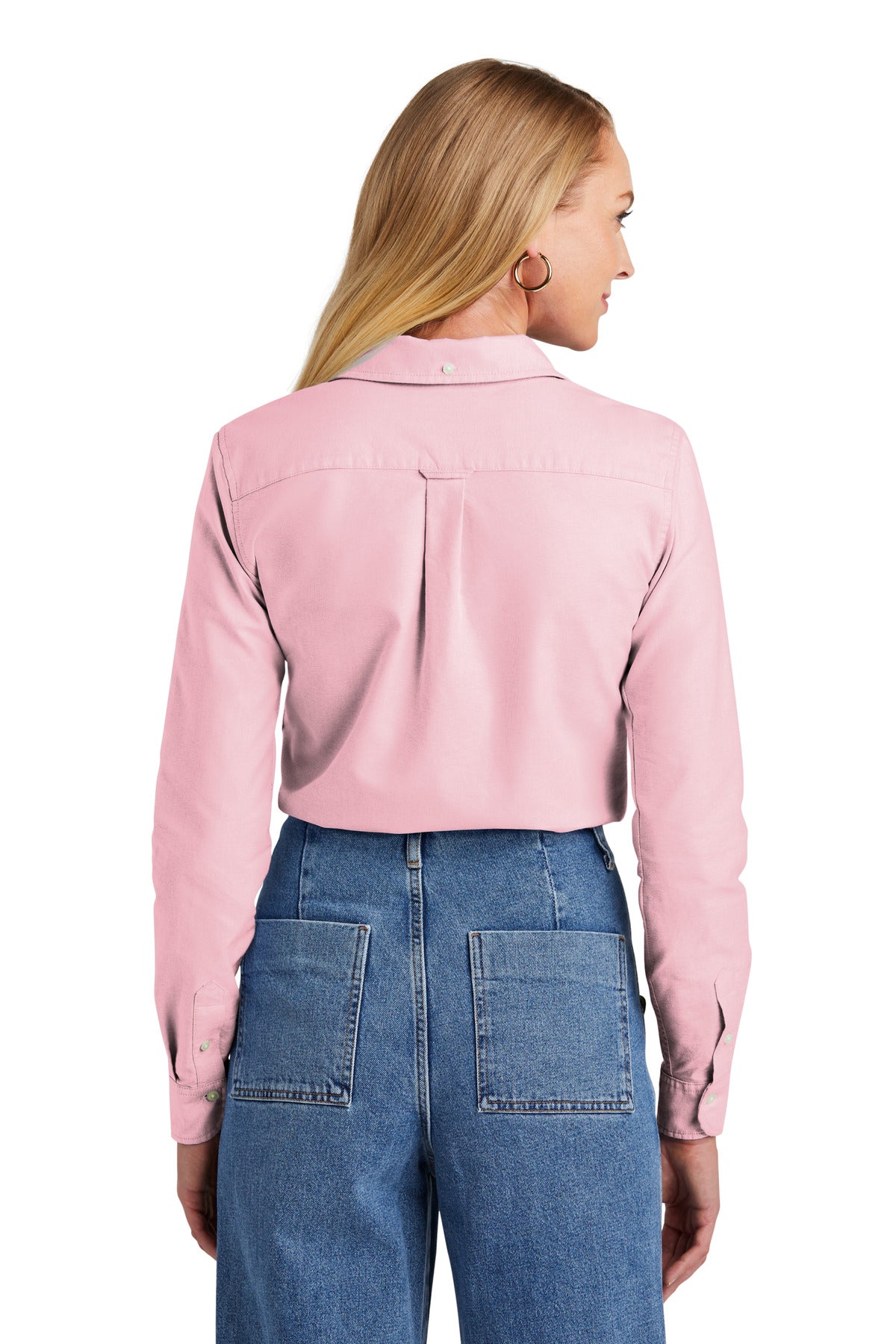 Custom Embroidered Brooks Brothers Women's Casual Oxford Cloth Shirt BB18005,Soft Pink