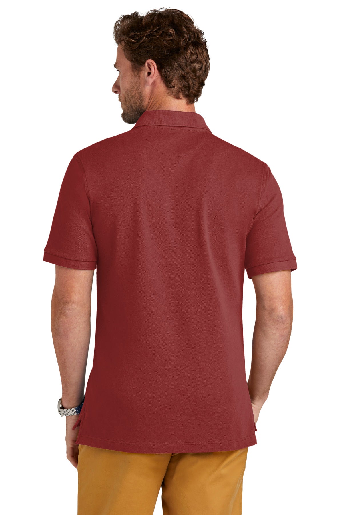 Custom Embroidered Brooks Brothers Pima Cotton Pique Polo BB18200,Rich Red