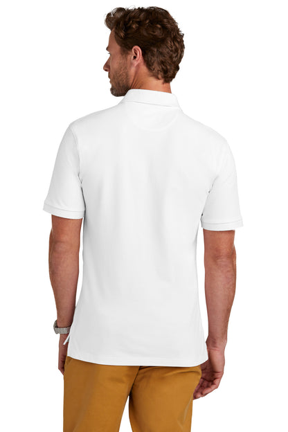 Custom Embroidered Brooks Brothers Pima Cotton Pique Polo BB18200,White