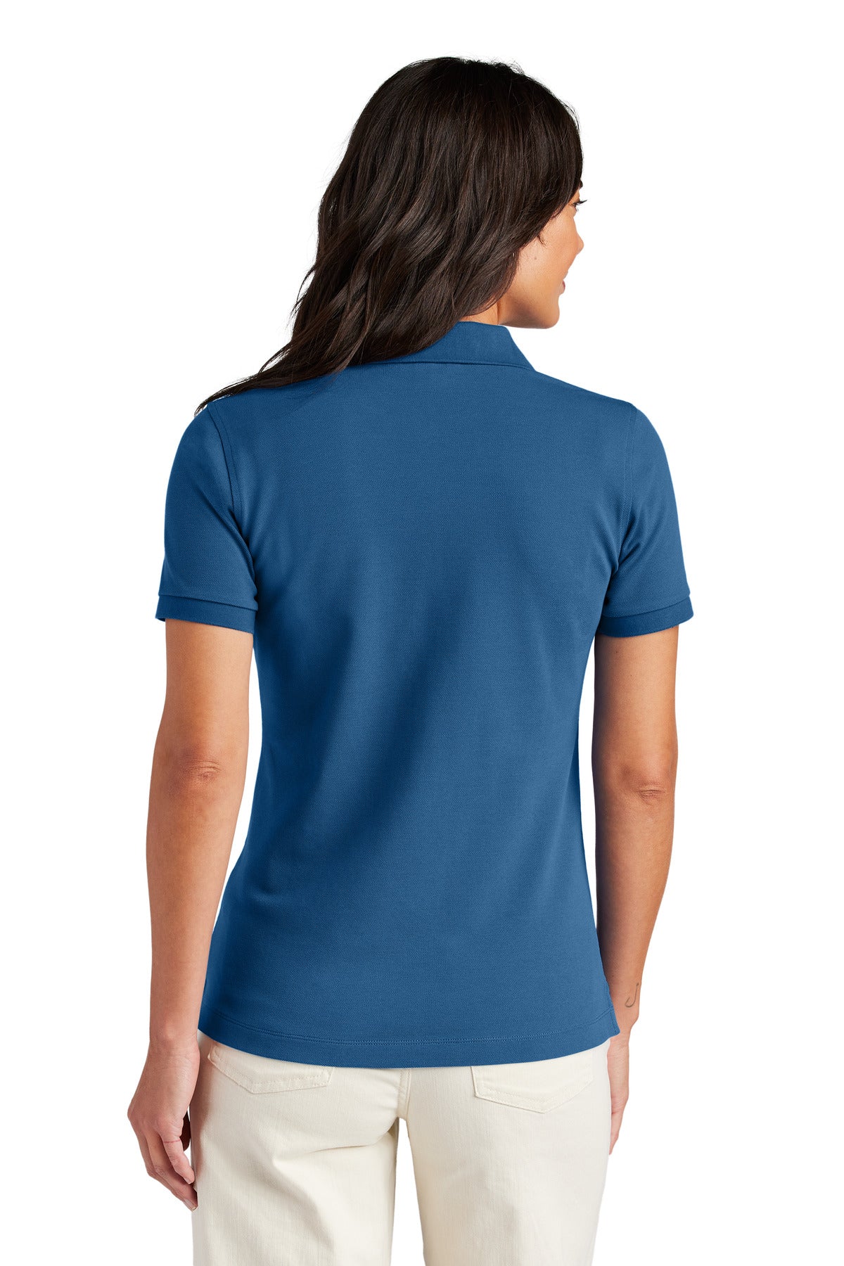 Custom Embroidered Brooks Brothers Women's Pima Cotton Pique Polo BB18201,Charter Blue