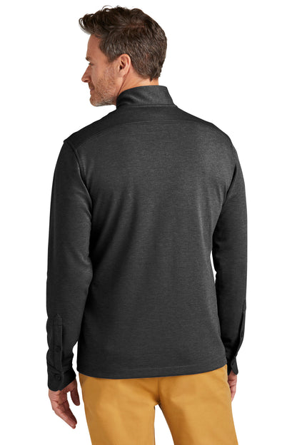 Custom Embroidered Brooks Brothers Mid-Layer Stretch 1/2-Button BB18202,Windsor Grey Heather