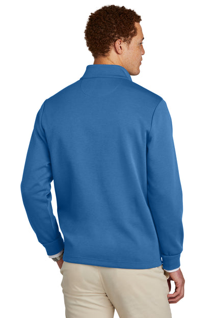 Custom Embroidered Brooks Brothers Double-Knit 1/4-Zip BB18206,Charter Blue