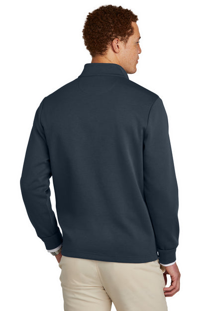 Custom Embroidered Brooks Brothers Double-Knit 1/4-Zip BB18206,Night Navy