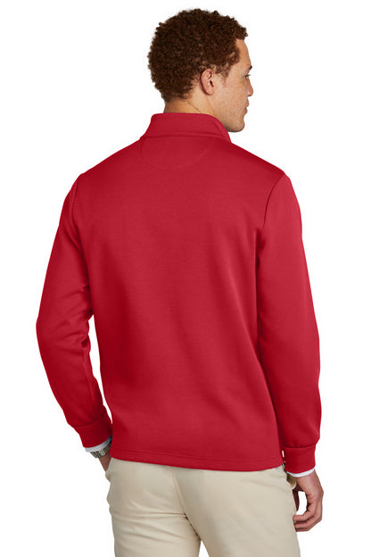 Custom Embroidered Brooks Brothers Double-Knit 1/4-Zip BB18206,Rich Red