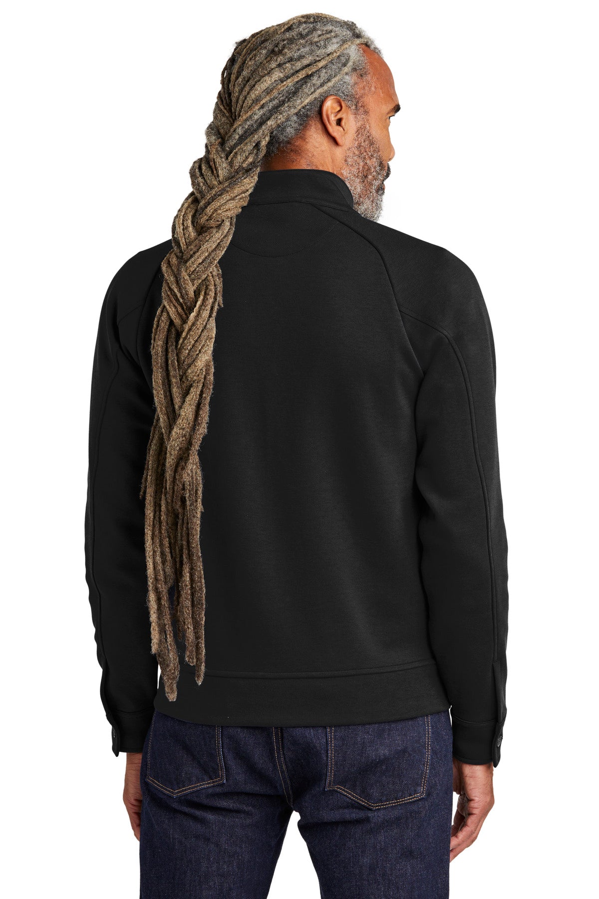 Custom Embroidered Brooks Brothers Double-Knit Full-Zip BB18210,Deep Black