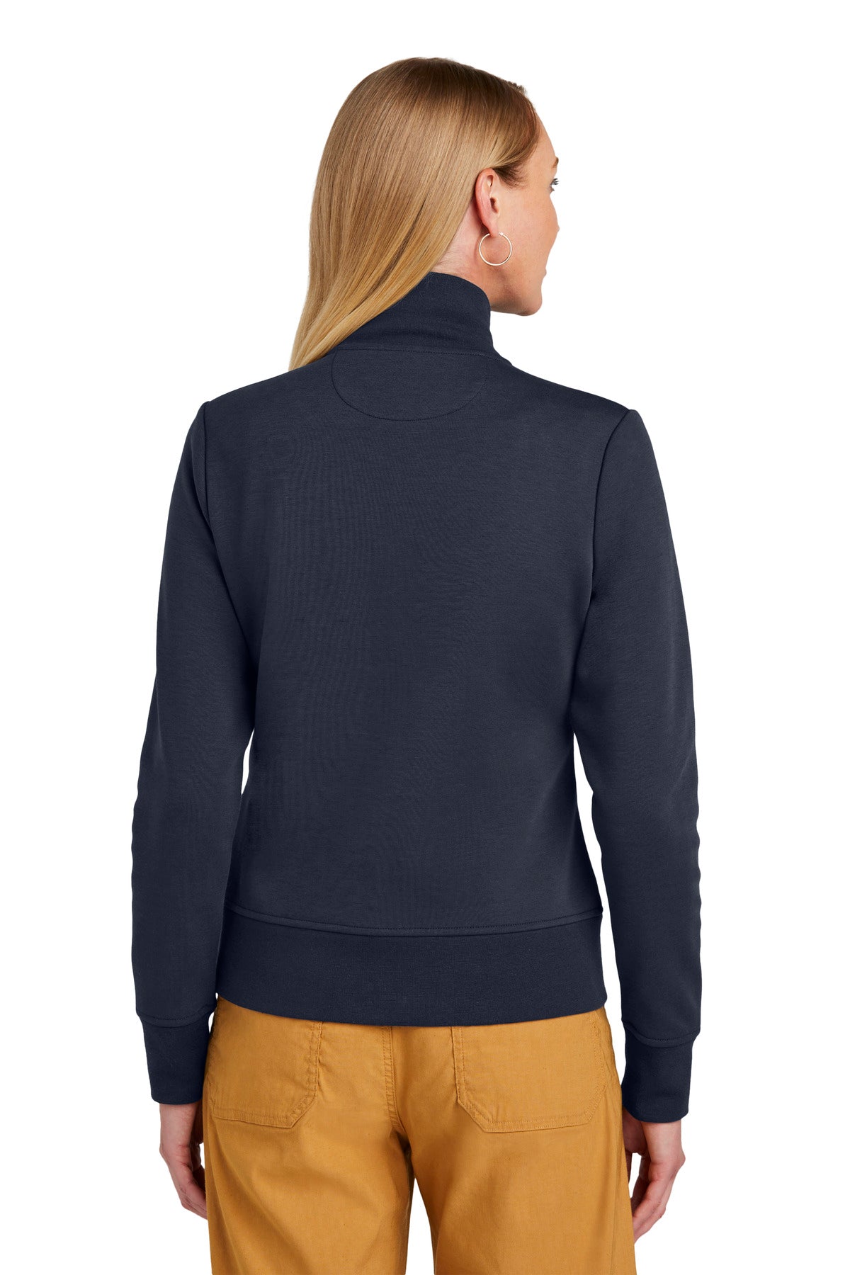 Custom Embroidered Brooks Brothers Women's Double-Knit Full-Zip BB18211,Night Navy