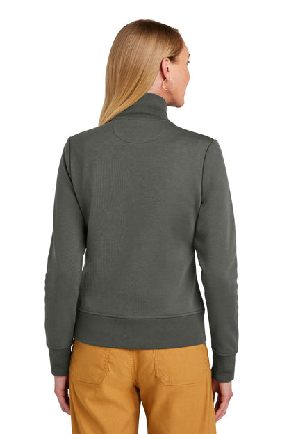 Custom Embroidered Brooks Brothers Women's Double-Knit Full-Zip BB18211,Windsor Grey