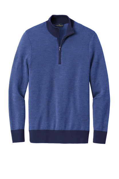 Brooks Brothers Washable Merino Birdseye 1/4-Zip Sweater BB18412