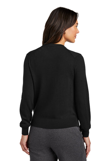 Custom Embroidered Brooks Brothers Women's Washable Merino Cardigan Sweater BB18413,Deep Black