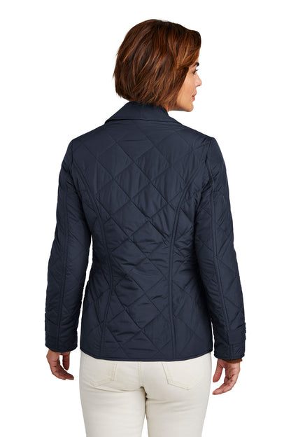 Custom Embroidered Brooks Brothers Women's Quilted Jacket BB18601,Night Navy
