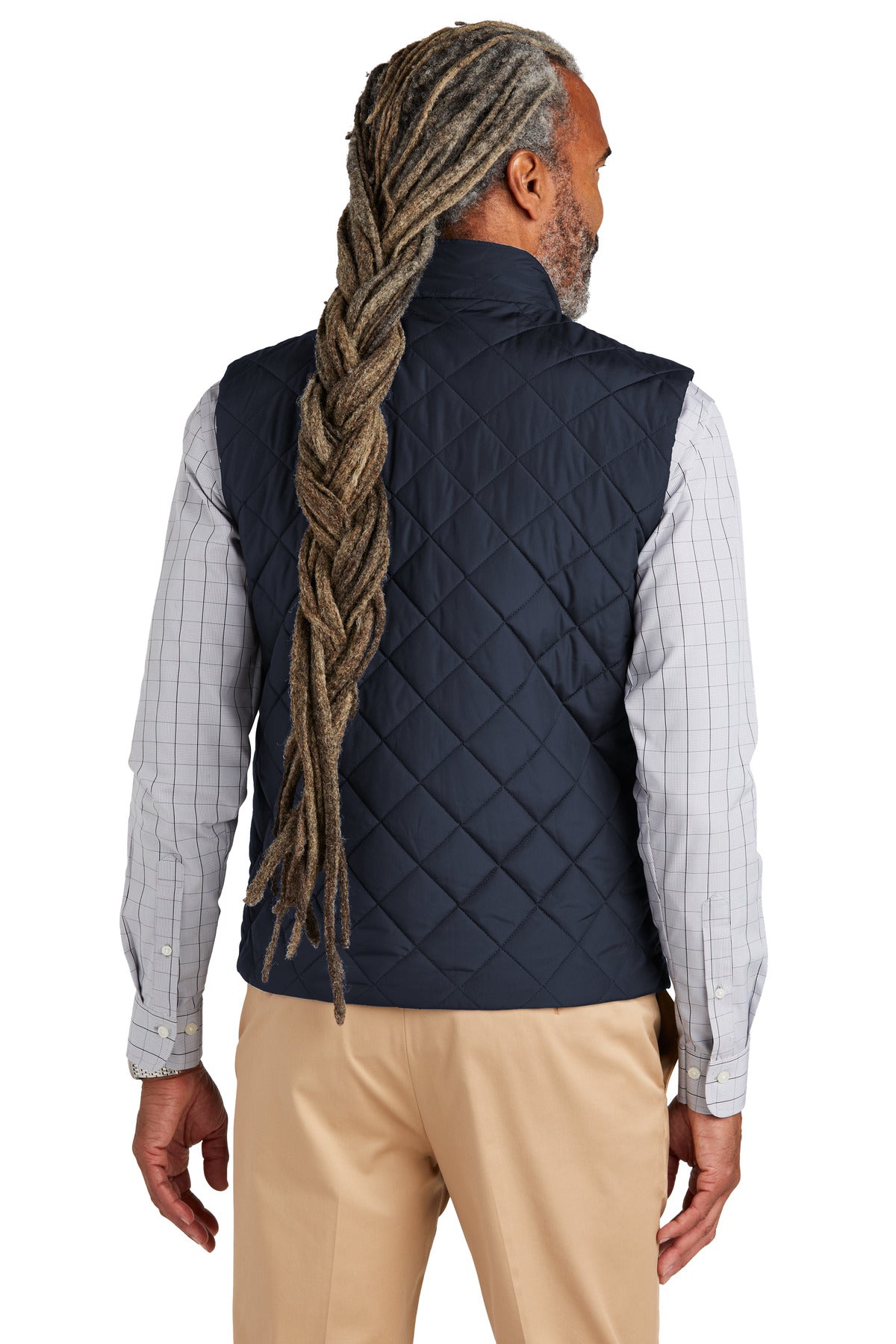Custom Embroidered Brooks Brothers Quilted Vest BB18602,Night Navy