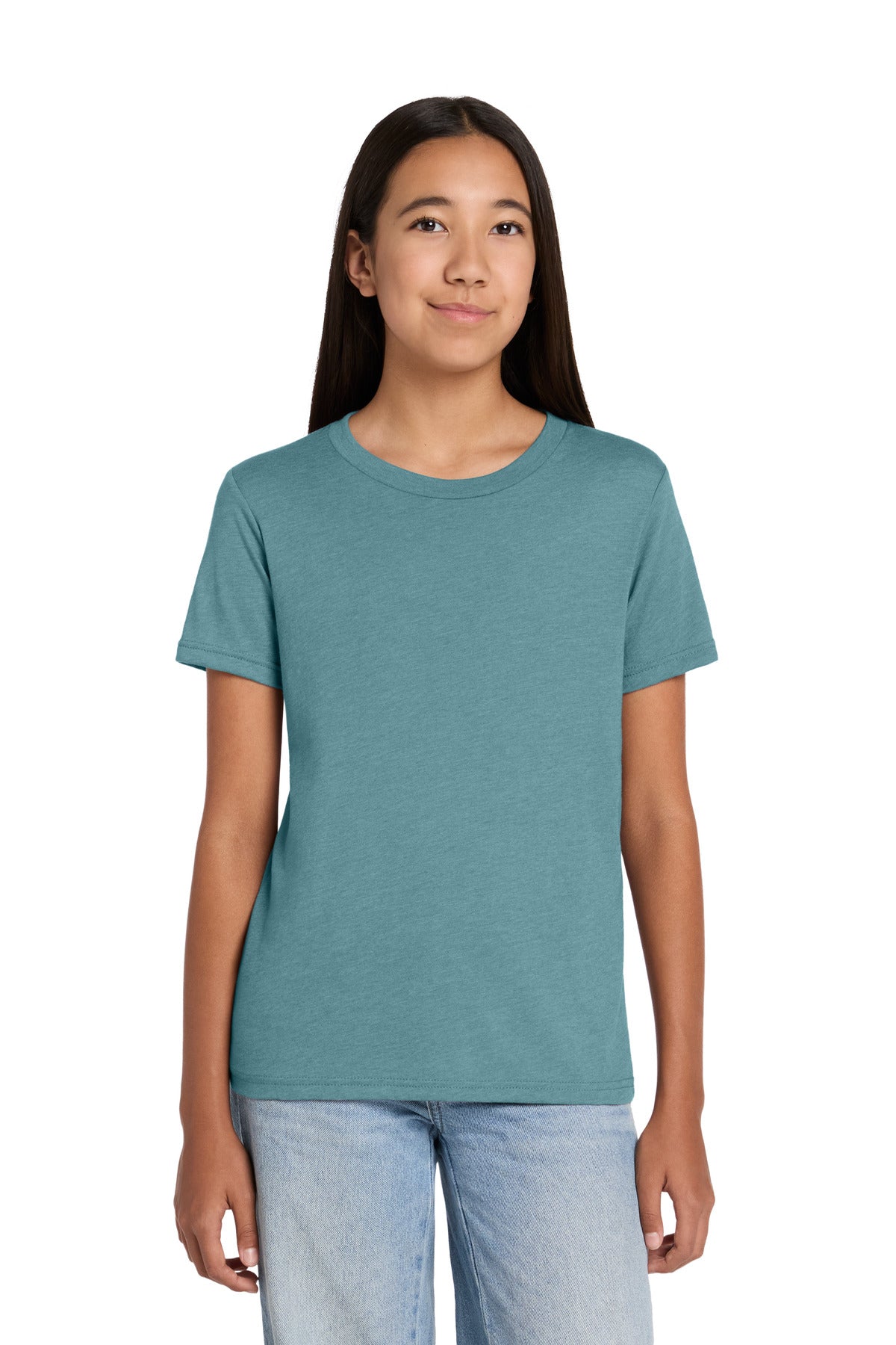 Custom Embroidered Bella + Canvas T-Shirts  in Heather Blue Lagoon