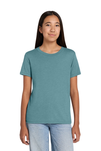 Custom Embroidered Bella + Canvas T-Shirts  in Heather Blue Lagoon