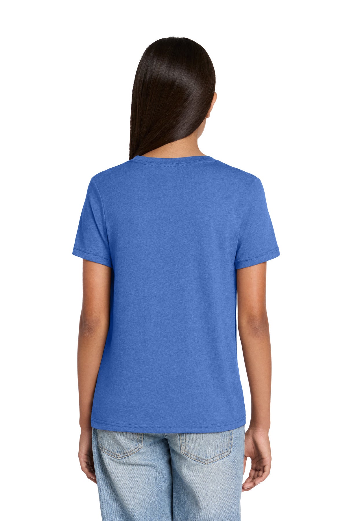 Custom Embroidered Bella + Canvas T-Shirts  in Heather Columbia Blue