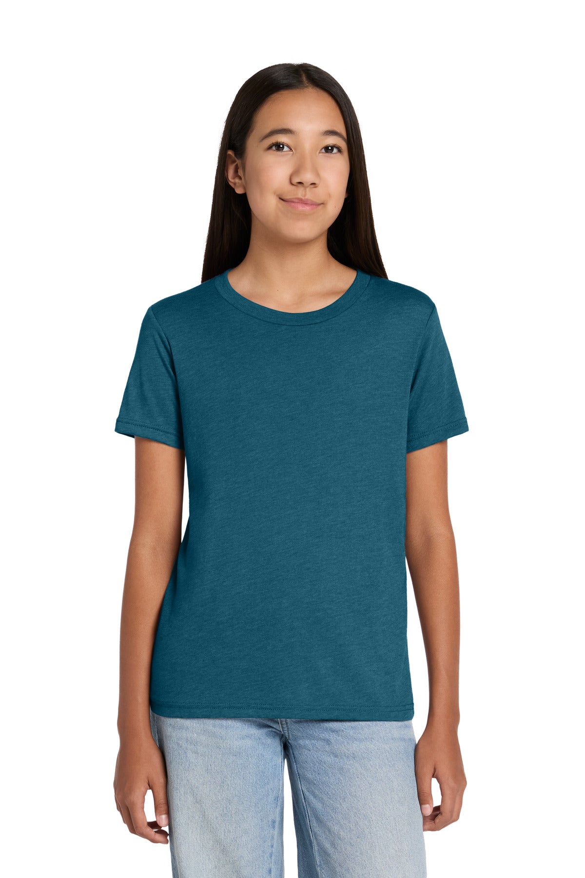 Custom Embroidered Bella + Canvas T-Shirts  in Heather Deep Teal