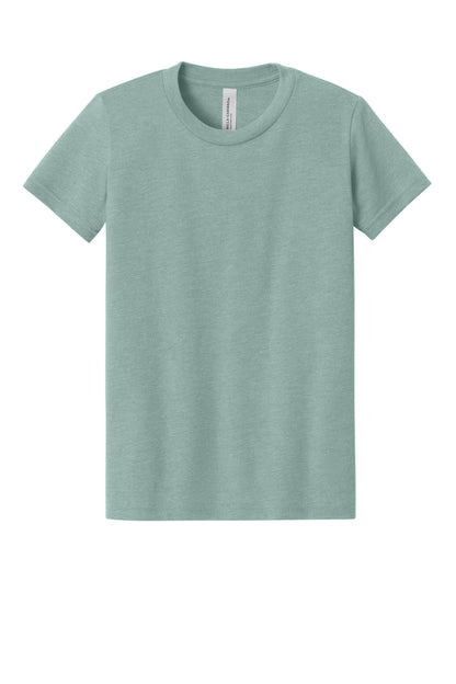 Custom Embroidered Bella + Canvas T-Shirts  in Heather Dusty Blue