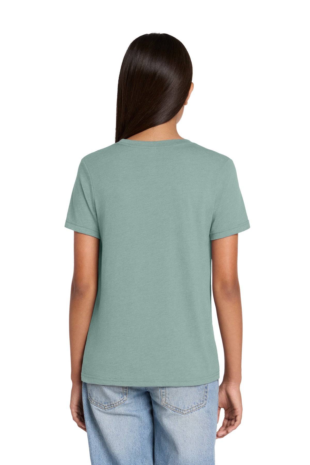 Custom Embroidered Bella + Canvas T-Shirts  in Heather Dusty Blue