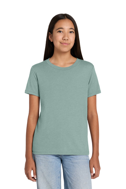 Custom Embroidered Bella + Canvas T-Shirts  in Heather Dusty Blue