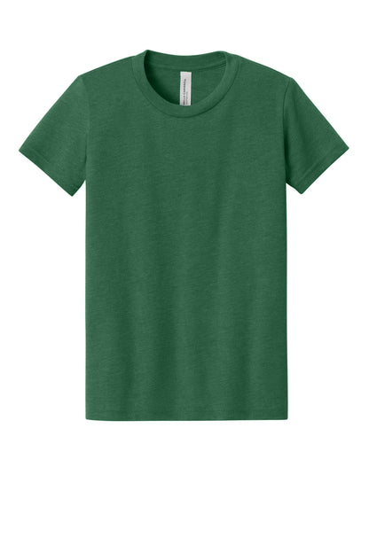 Custom Embroidered Bella + Canvas T-Shirts  in Heather Grass Green