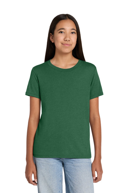 Custom Embroidered Bella + Canvas T-Shirts  in Heather Grass Green