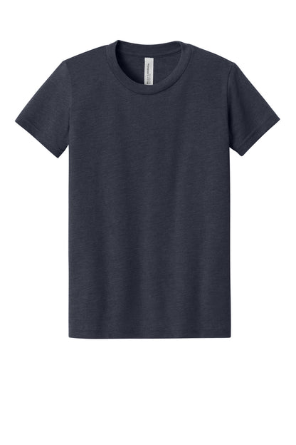 Custom Embroidered Bella + Canvas T-Shirts  in Heather Midnight Navy