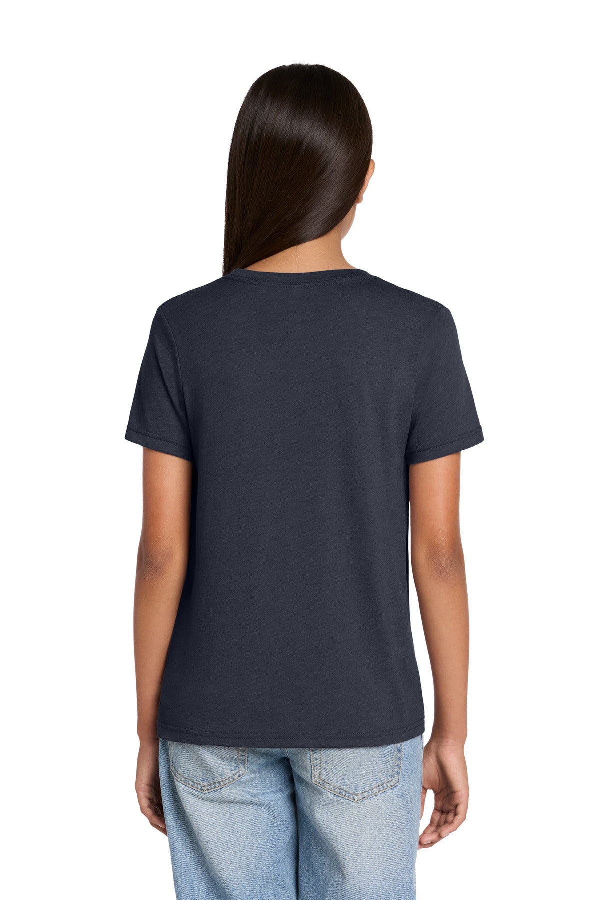 Custom Embroidered Bella + Canvas T-Shirts  in Heather Midnight Navy