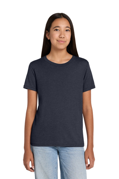 Custom Embroidered Bella + Canvas T-Shirts  in Heather Midnight Navy