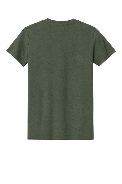 Custom Embroidered Bella + Canvas T-Shirts  in Heather Military Green