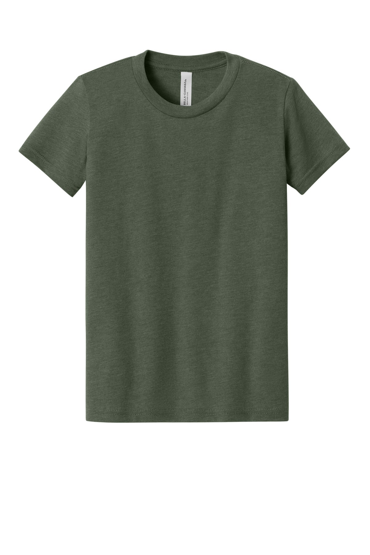 Custom Embroidered Bella + Canvas T-Shirts  in Heather Military Green