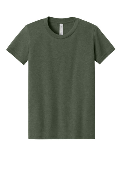 Custom Embroidered Bella + Canvas T-Shirts  in Heather Military Green