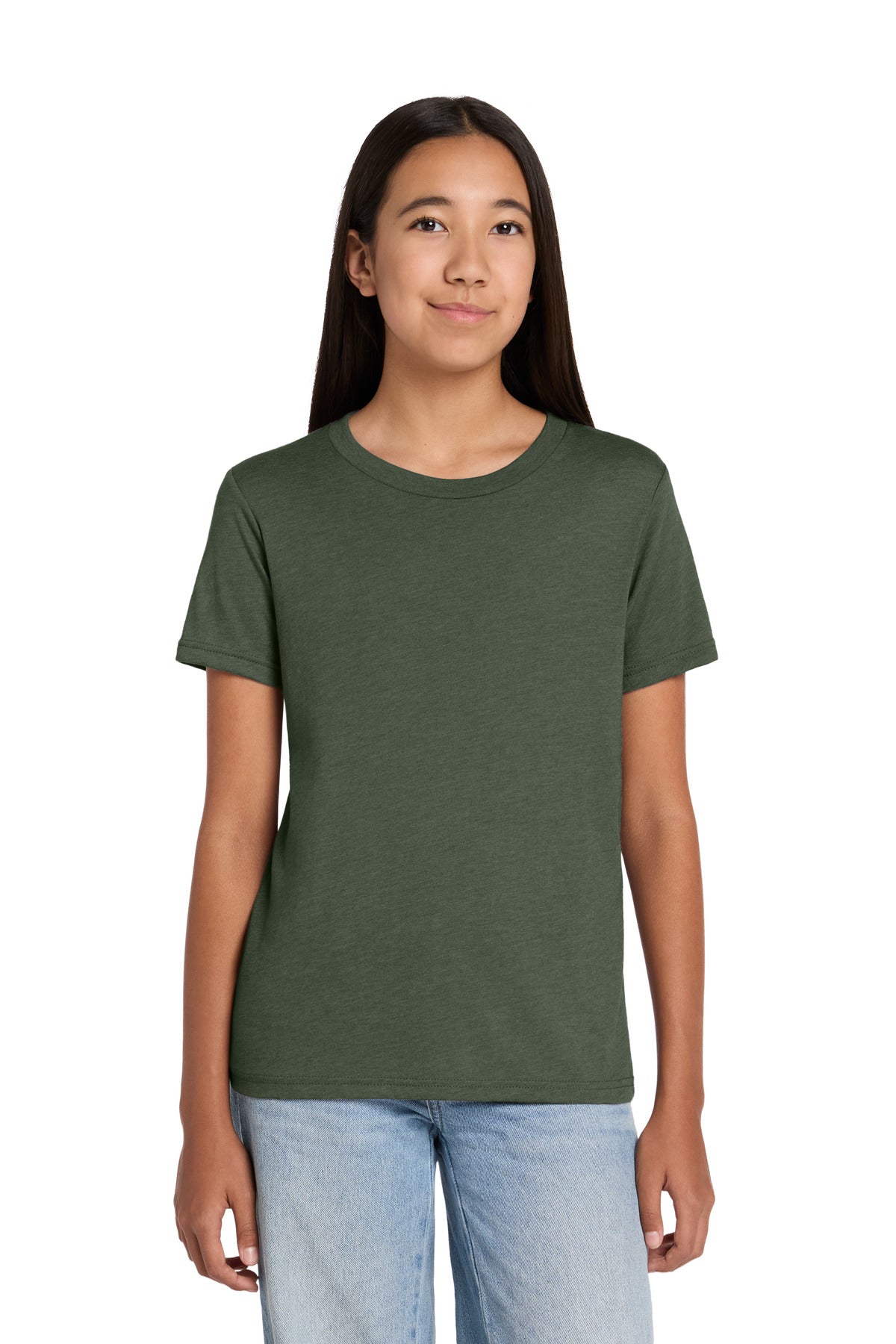 Custom Embroidered Bella + Canvas T-Shirts  in Heather Military Green
