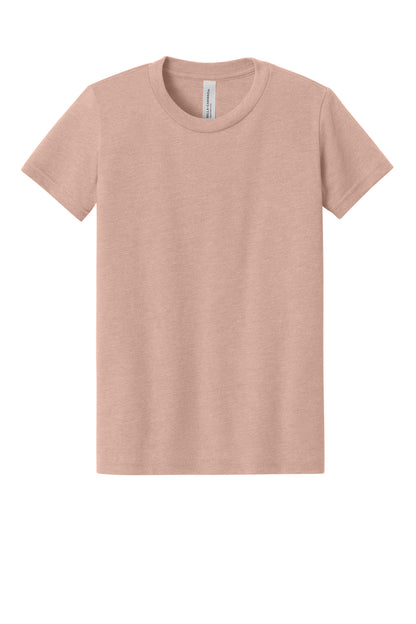Custom Embroidered Bella + Canvas T-Shirts  in Heather Peach